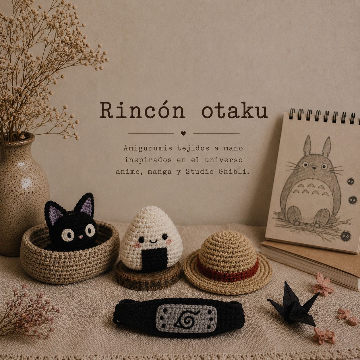 Amigurumis inspirados en anime y Studio Ghibli tejidos a mano